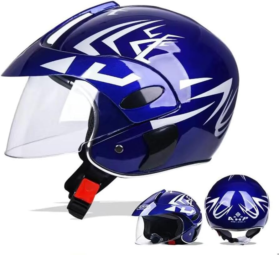 Casque moto enfant homologué ECE demi-casque rétro pour scooter go-kart