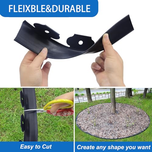 Landscape Edging Kit LOLEDE– 33FT Flexible Paver Edging, 4" Tall Lawn Border with 30 Rust-Resistant Stakes – Ideal for Flower Beds, Lawns, Driveways, and Gardens by LOLEDE - Image 6