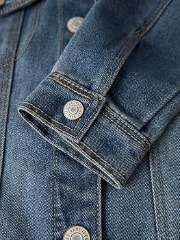 Veste Name It Nitstar Rika - Denim Bleu, 75% Coton 25% Polyester, Pour Fille, Style Casual