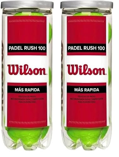 Wilson Rush 100 3 Ball Can Pelotas de Tenis, Unisex, Yellow, NS (Paquete de 2)