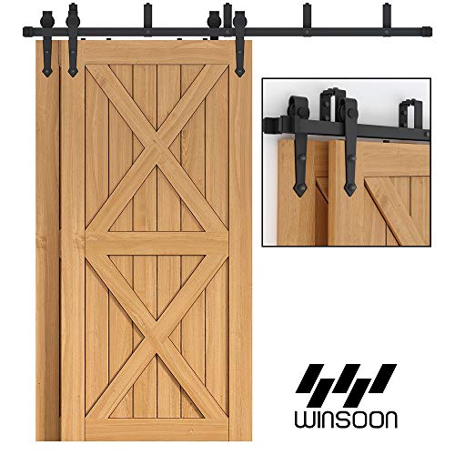 Buy Winsoon 10FT Sliding Bypass Barn Door Hardware Kit for Double
