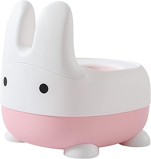 Potty Training Chair, Cute Bunny Potty Seat, Portable Toddler Potty Training Toilet, Easy to Empty and Clean Travel Potty Seat for Boys and Girls, Toddler Toilet Seat for Potty Training (Pink)