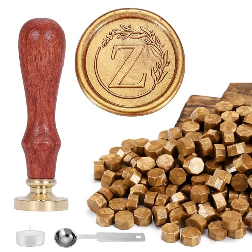 Sceau de cire alphabet Z couronne pour faire-part de mariage