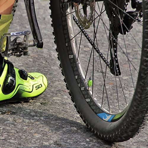 4 PCS Car Tire Valve Stem Cap/Cover, Airtight Anti-Rust Valve Stem Caps Universal for Most Cars, Vehicles, Bicycles, Motorcycles and More, Cool Car Accessories for Men Women (Green) - Thumbnail 6