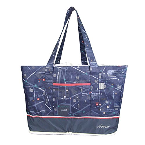 アットファースト お買い物バッグ アヴェニュー ネイビー AF5724