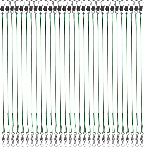 釣りワイヤーハリス 釣り糸 釣具 ステンレス鋼線 耐荷重 耐摩耗 スイベル・スナップ付き 仕掛け 海釣り 50本セット (15cm)