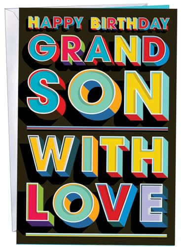 Chuck'S Card-O-Rama 95738 Birthday Card For Grandson cover