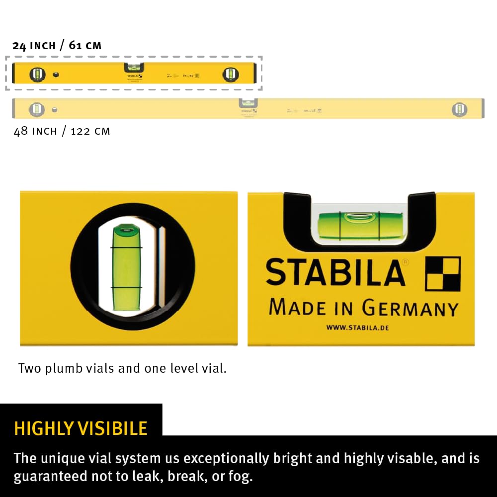 Stabila 22924 61 cm 70–2 Série L "Écologie traditionnel Niveau à bulle