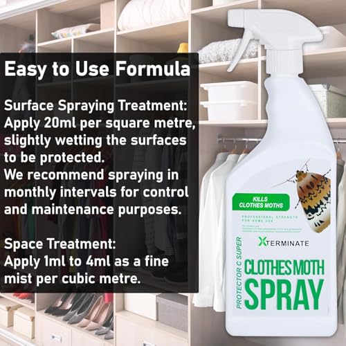 Xterminate Carpet/Clothes Moth Killer Spray Treatment (Pack of 2)