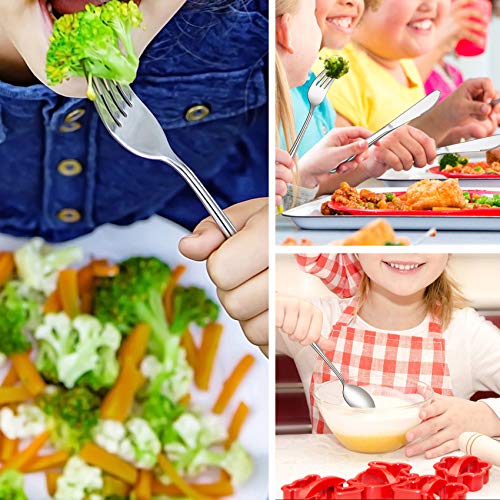LIANYU 9-Piece Kids Silverware Set, Stainless Steel Toddler Utensils Flatware Set, Child Cutlery Tableware for 3, Include Knife Fork Spoon, Mirror Finished, Dishwasher Safe - Thumbnail 3