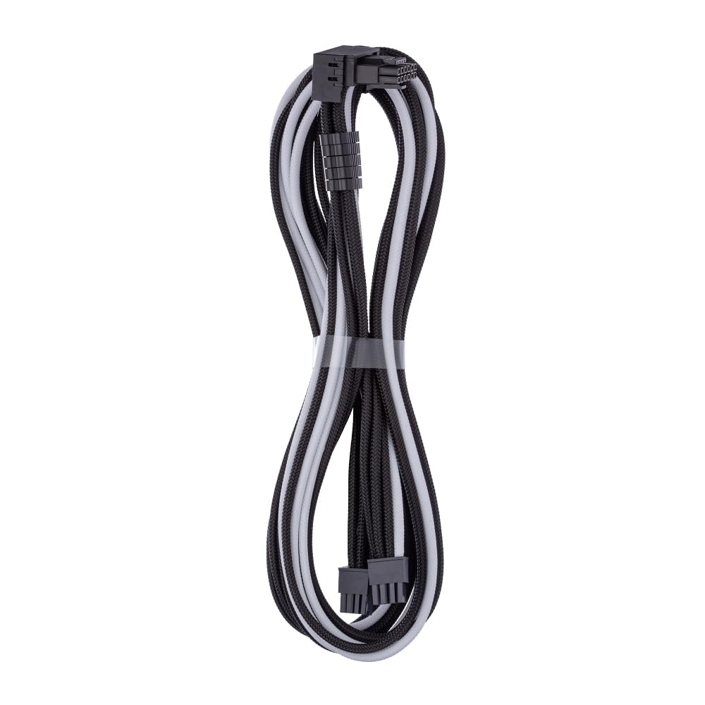 CableMod C-Series Pro ModMesh Sleeved 12V-2x6 12VHPWR 90° StealthSense PCIe Cable for Corsair Type 5 RMX Shift - Variant A (Black, 90° 16-pin to Dual 8-pin, 65cm)