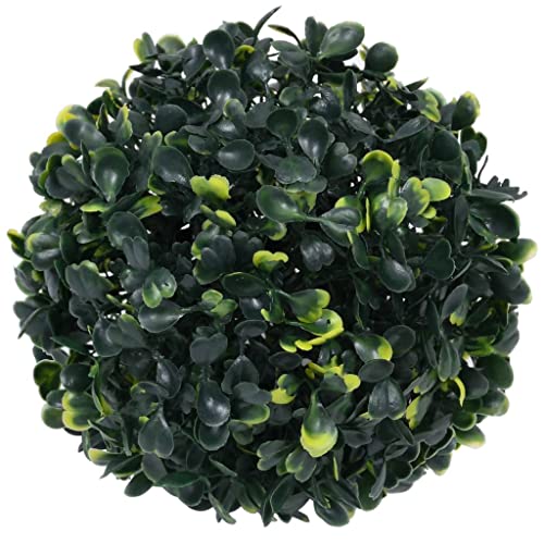 vidaXL Artificial Boxwood Balls 2 pcs 8.7 Inch - Versatile Indoor & Outdoor Green Decorative Plant - Polyethylene Material