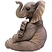 DWK African Elephant Statue Outdoor Front Porch Welcome Sign | Elephant Figurines Statues Entry Welcome Sign | Lawn Ornaments Statues and Outdoor Figurines - 14.5