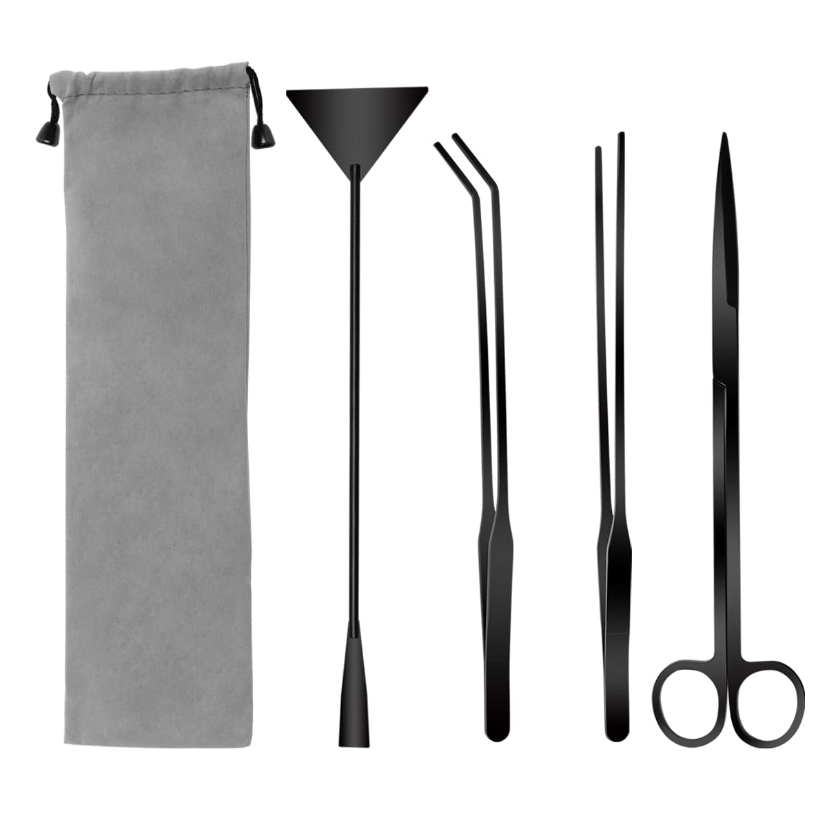 Catcan Aquarium Scissor Tweezers Spatula Tool 4 in 1 Stainless Steel Aquatic Plants