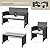JAMFLY 4 Piece Patio Furniture Set, Outdoor Furniture Set Patio Wicker Conversation Set with Cushions and Tempered Glass Tabletop for Lawn Backyard Pool Garden