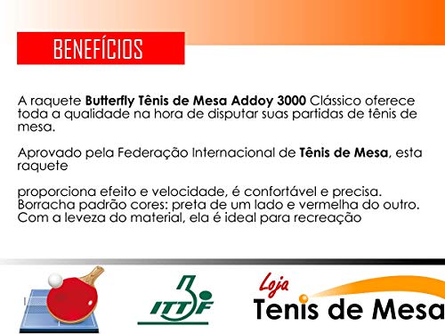 Raquete Butterfly Classica Profissional Addoy 3000