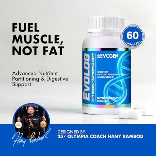 evogen evolog - glucose disposal agent gda amp elite nutrient partitioning  mass gainer amp weight gainer for women amp men  supports digestion glucose optimization muscle volume  60 capsules