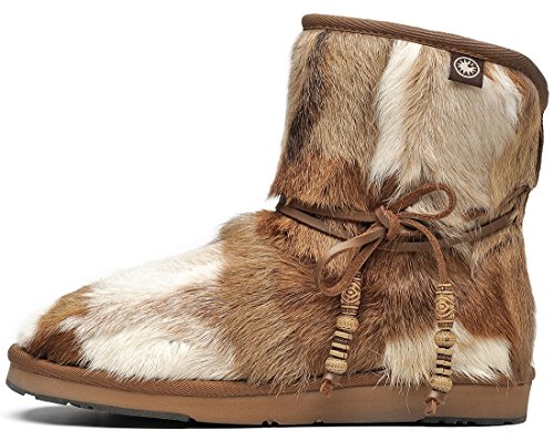 Aumu Women's Classic Mini Sheepskin Winter Boot Fur Boot Chestnut Size 12