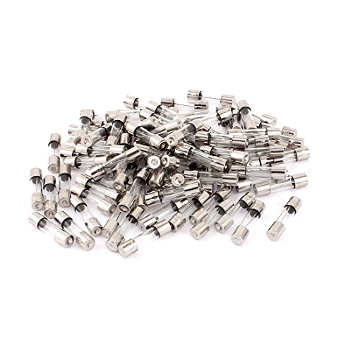 Aexit 100pcs 5x20mm Fuse Blocks & Fuse Holders 10A Quick Blow Glass Tube Fuse Assorted Kit Fuse Holders Glass Fuses