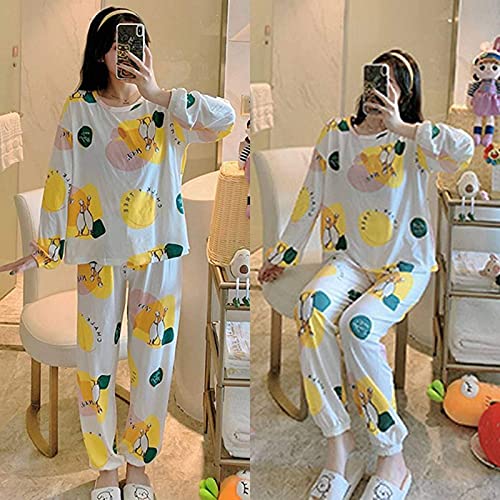 Pyjamas dames coton ample contre le froid homewear chaud
