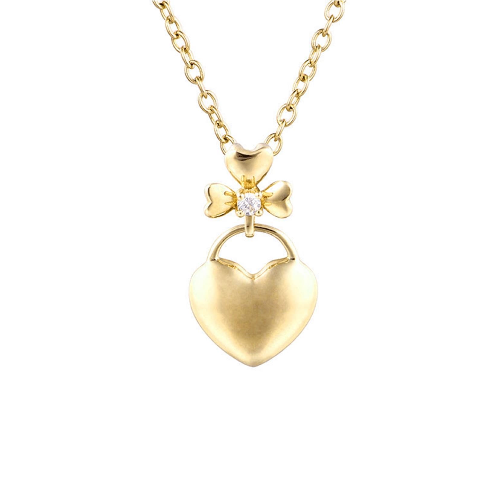 Collier d'or 9K pour femmes qui ne ternit pas avec pendentif diamant durable - 3