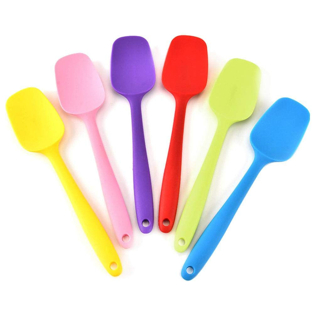 Duorui Multicolor 2Pcs Silicone Spatula Spoon For Cooking Baking Mixing, Non-Stick Kitchen Utensils Heat Resistant