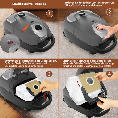 Akitas C11 Turbo 900W Staubsauger mit Beutel