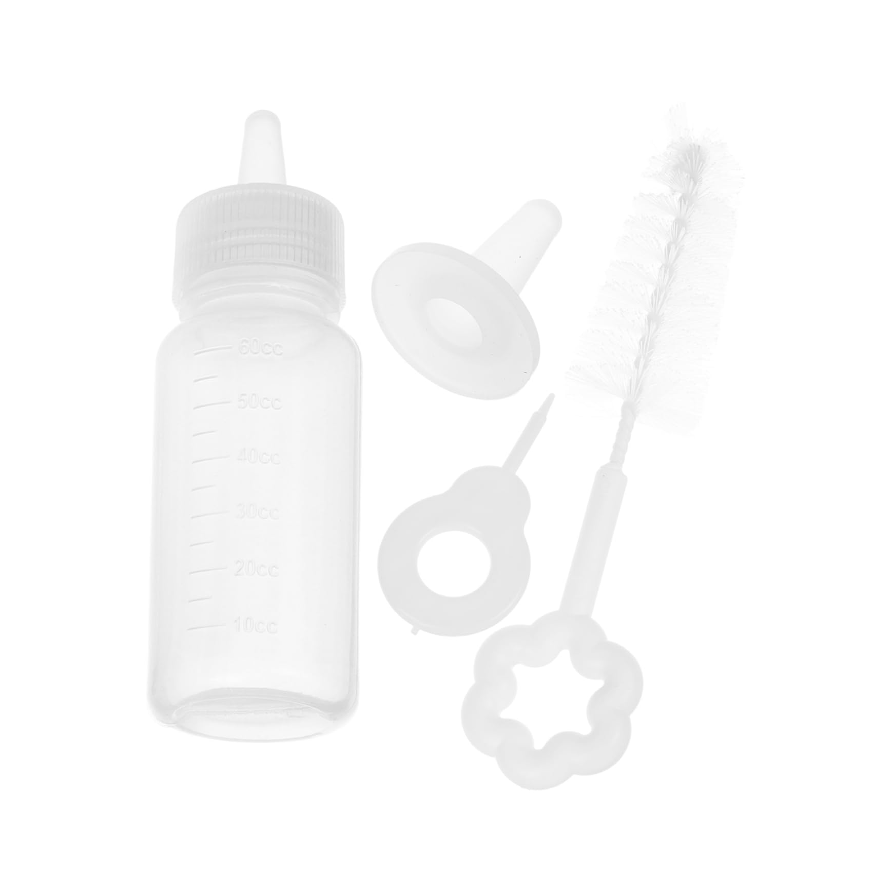 BESPORTBLE 4sets Pet Nursing Bottle Silicone Cat Dog Feeder Nipple for Kittens Puppies Portable Lightweight Feeding