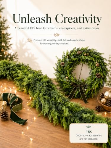 6 FT Christmas Cedar Garland DROPS TO - image 3