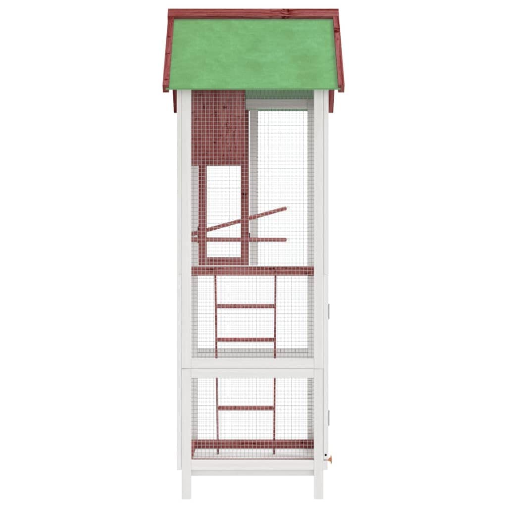 Voliere Mokka 60x58,5x160 cm Massivholz Kiefer,Tier- & Haustierbedarf,Haustierbedarf,Vogelbedarf,Vogelkäfige & -ständer,Braun,13.3 kg-172257