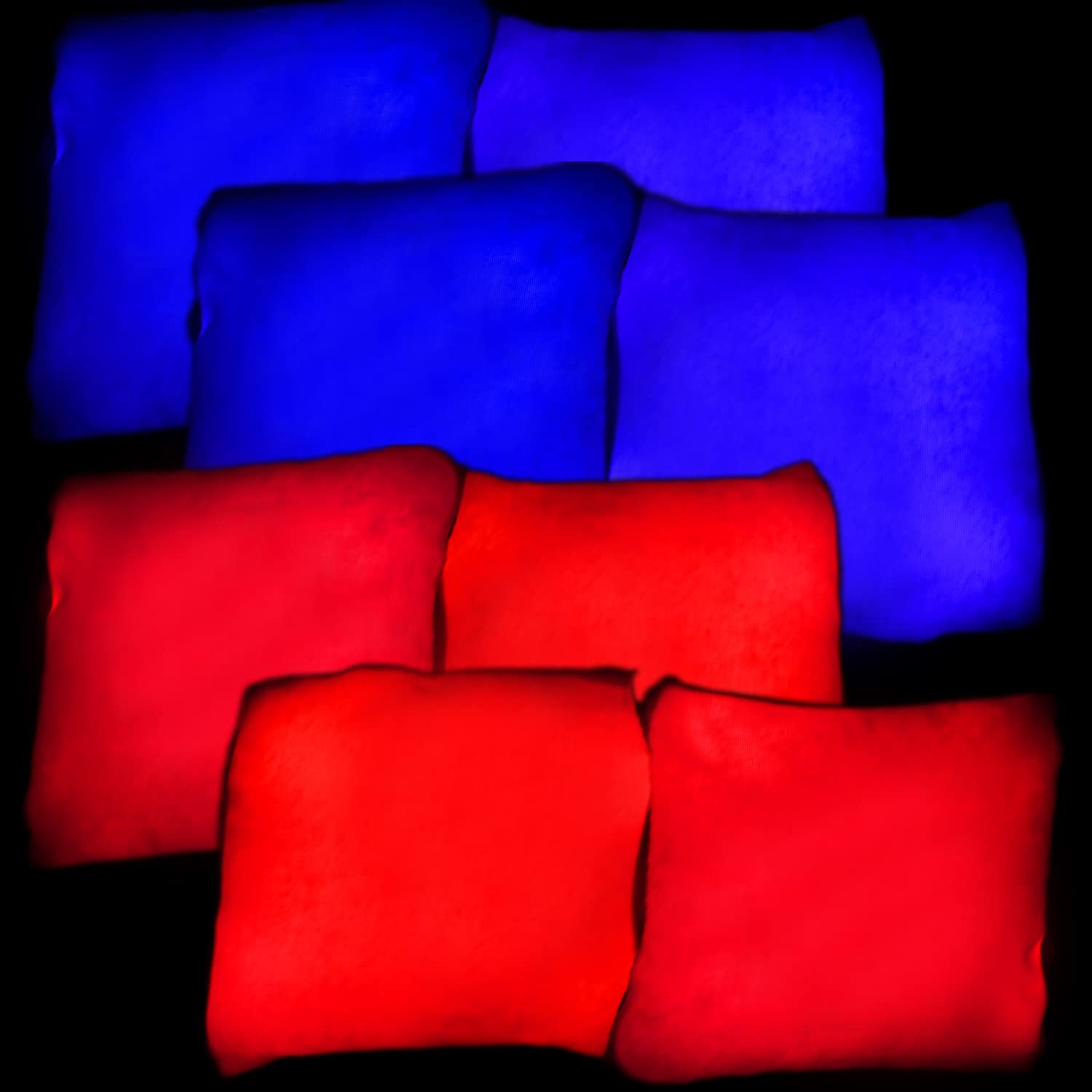 Amazon.com: HIOHWEFH 8 PCS 6 in Light Up Cornhole Bags,Glow Cornhole Bean  Bags for Toss Game,All Weather Waterproof for Indoor Outdoor Game,Light Up  Corn Hole Beans Bags Set for Day or Night(4