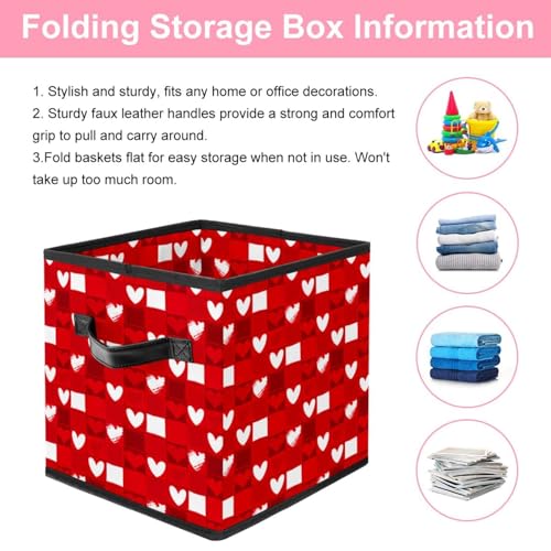 Cube de rangement pliable avec poignées robustes pour armoire