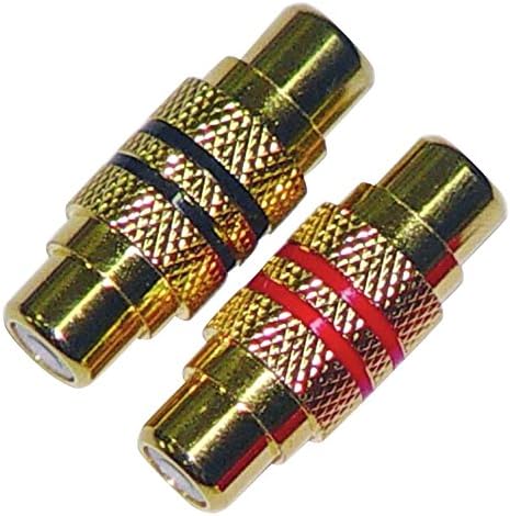 Vs Electronic 359072 RCA Cable Connector Set, Female/Female Gold Plated 1/1, Red/Black