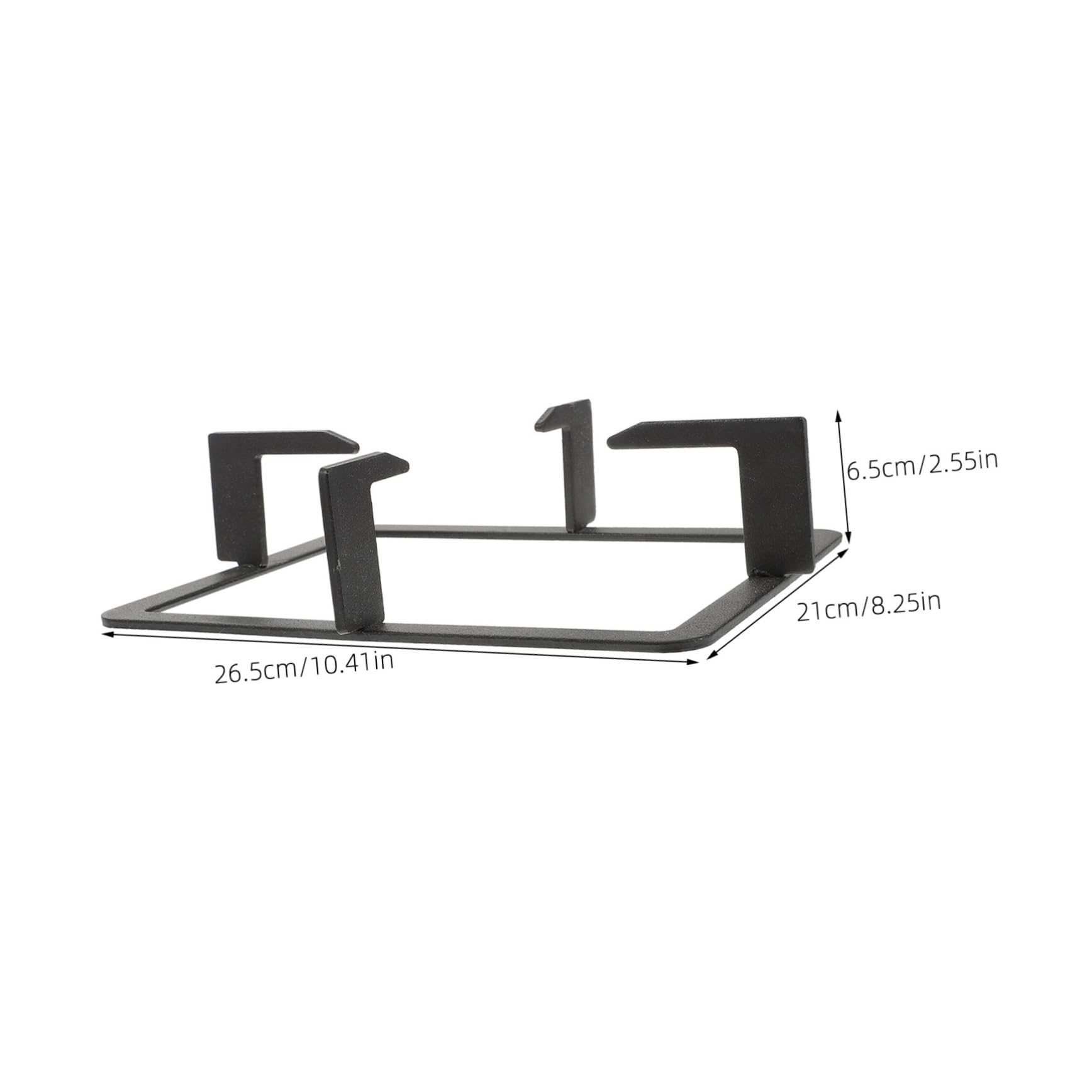 ULTECHNOVO Gasherd Ablage aus Gusseisen Schwarz Quadratischer Herdhalter ohne Grate mit Glatter Oberfläche Rutschfeste Küchen Milchtopfstütze als Herdzubehör für Gasherde Kreative Design