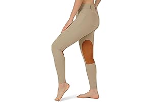 Kids Equestrian Front-Zip Knee-Patch Breeches for Girls