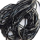 High quality Czech Size 5 glass bugle beads. Size 5 bugles are 1/2 inch or 12mm long. Bugle beads are small tubes of glass. They can be used as a stringing bead or for woven beadwork. Made in Czech Republic For beading use with nymo thread sizes D, B...