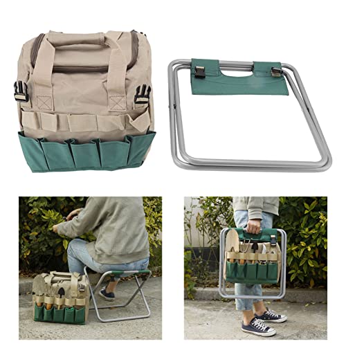 Zerodis Banqueta de jardim, durável, resistente ao desgaste, com grande capacidade e alça de transpo