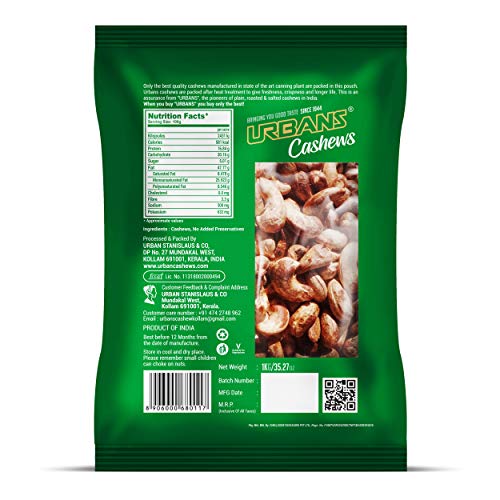 Image of URBANS Cashew Unpeeled Borma Whole Cashew With Skin Nuts Kernels Kaju (Raw Cashew) (1Kg)
