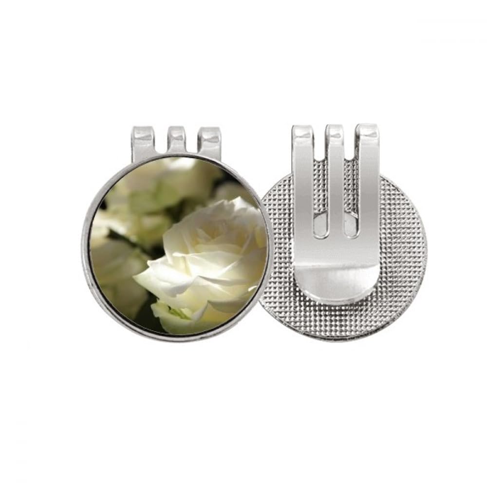 Marqueur de balle de golf en émail repérable roses blanches - 4