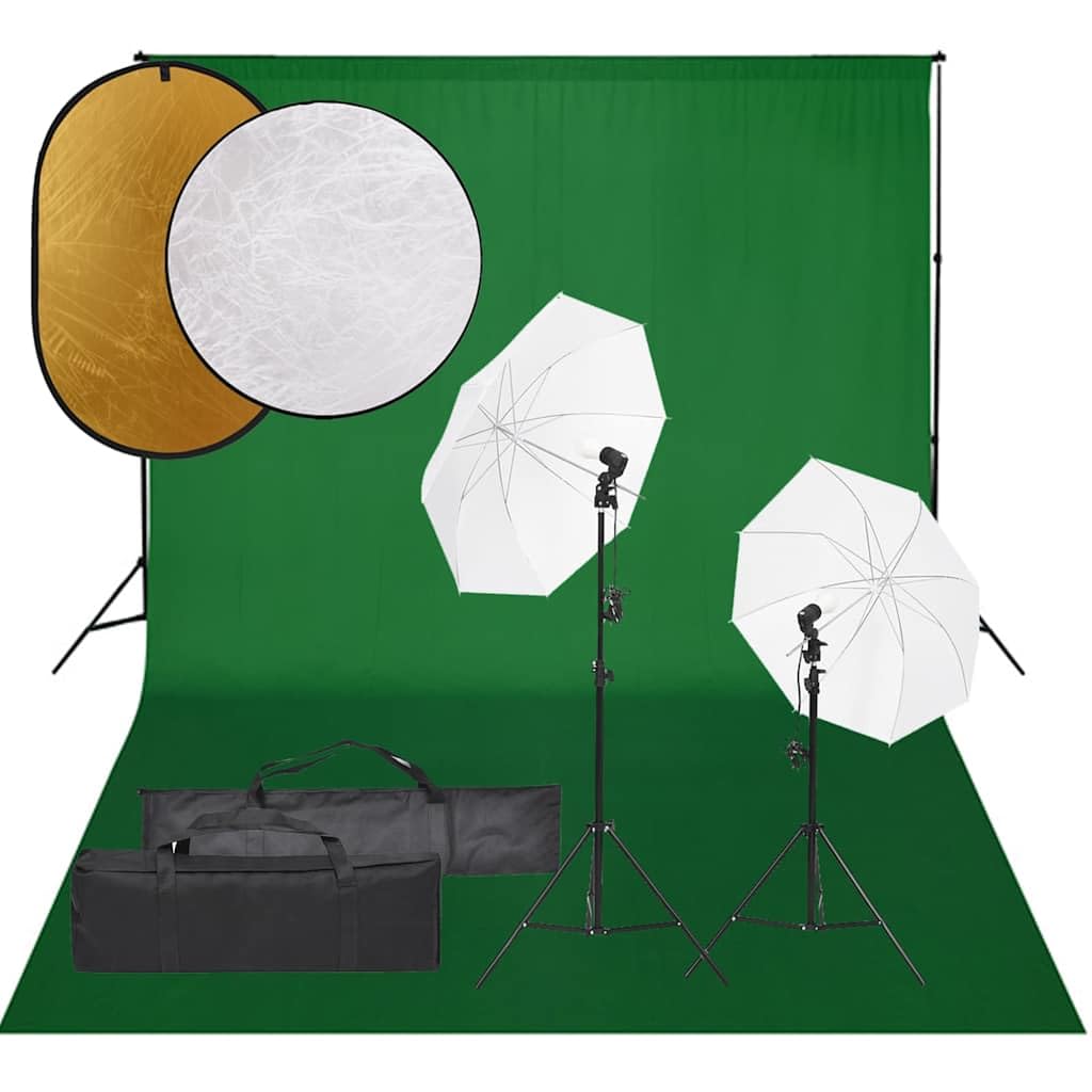 Zestaw do studia fotograficznego z systemem tła 500 x 300 cm, 5500 K lampy dzienne, reflektor 5 w 1, statyw do profesjonalnej fotografii i produkcji wideo