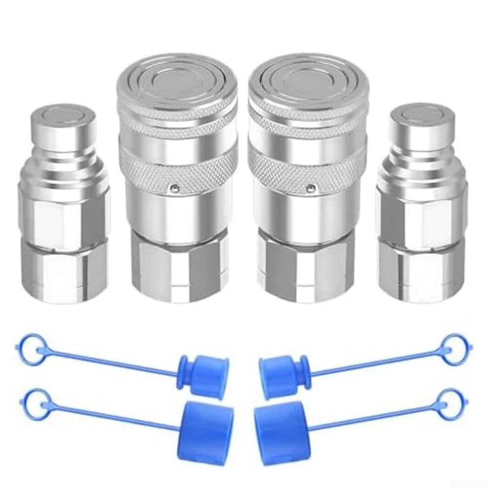 Accoppiatori idraulici a innesto rapido del fronte piatto NPT con, 5076 PSI 23 GPM, ISO16028 compatibili con il nuovo minipala (NPT1/2)