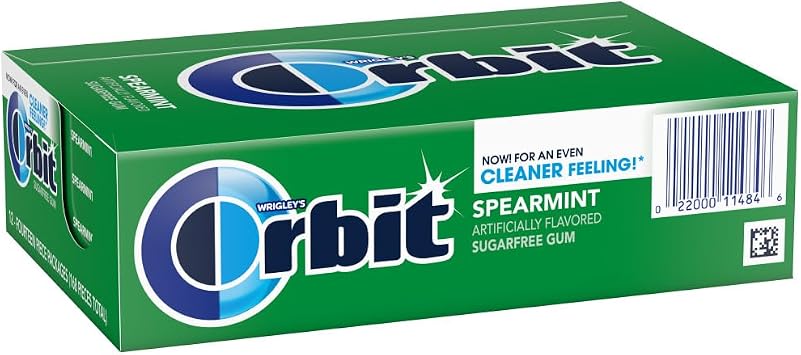 Wrigley's Wrigleys Orbit Spearmint, 14 Count Pack of 12