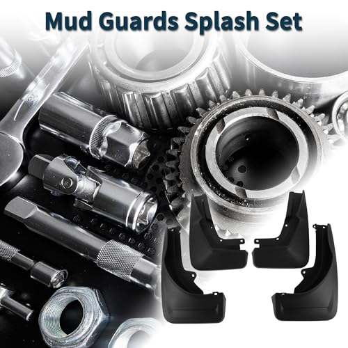 Image of Mud Flaps Splash Guards for Mercedes Benz GLS (WIth Pedal) 2020-2023 High Configuration W /Mount Accessories Mud Guards Front and Rear 1 Set