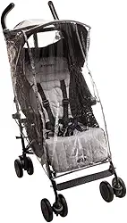 Capa de Chuva Universal Premium para Carrinho de Bebê | Proteção Total contra Vento e Chuva | Visor com Ventilação | Faixa Reflexiva de Segurança | Transparente e Livre de PVC/BPA