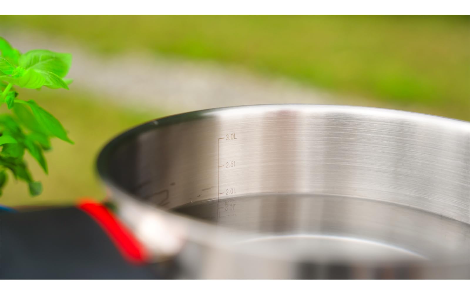 BERGER RedSilva Topfset Induktion 6-tlg. | Camping Kochgeschirr-Set aus Edelstahl | Kochtopf Set Outdoor mit Glasdeckel & klappbaren Griffen | Picknick Topf Geschirrset stapelbar