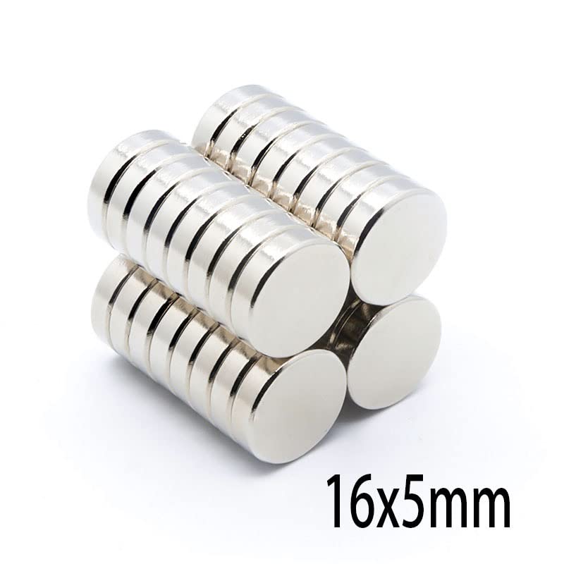 10/20/50 PCS Dia 16mm Ultra Neodymium Round NdFeB Magnetic Super Disc 16x2mm 16x3mm 16x5mm Magnet(20 pcs 16x2mm)
