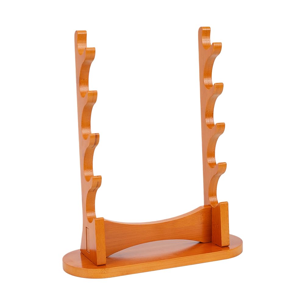 nbeads Flötenständer Aus Holz, 5 Stufiger Schwert Display Rack Aus Holz Desktop Halter Für Sopran Blockflöte Flöte Holzblasinstrument Schwerter, 31x11.5x37cm
