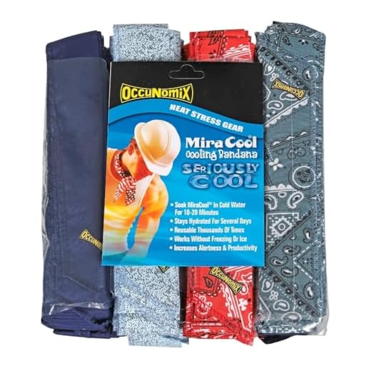 OccuNomix 940B100-ASST MiraCool Bandana, Assorted Colors, Pack of 100