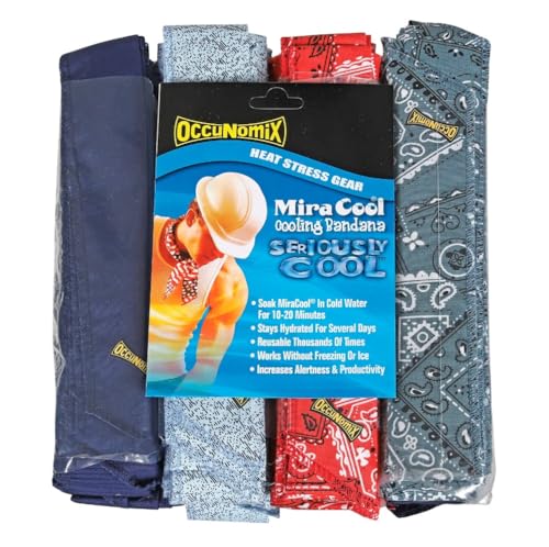 OccuNomix 940B100-ASST MiraCool Bandana Assorted Colors Pack of 100