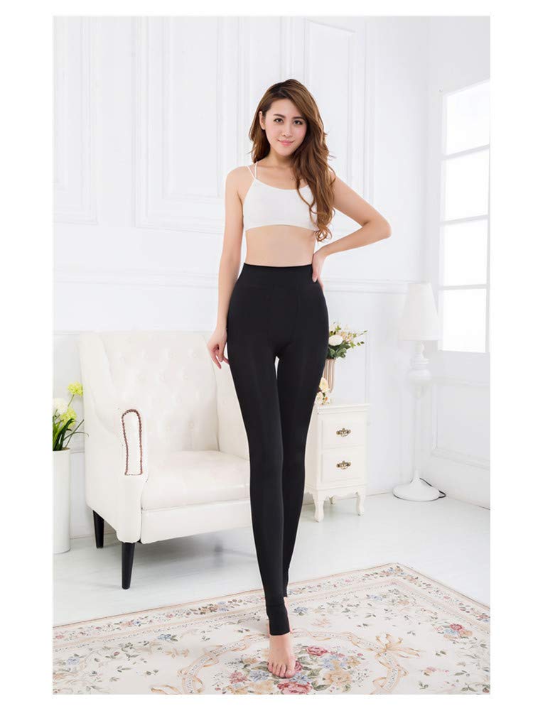 Leggings Femmes Épaissies De Leggings en Peluche-Black,One Size